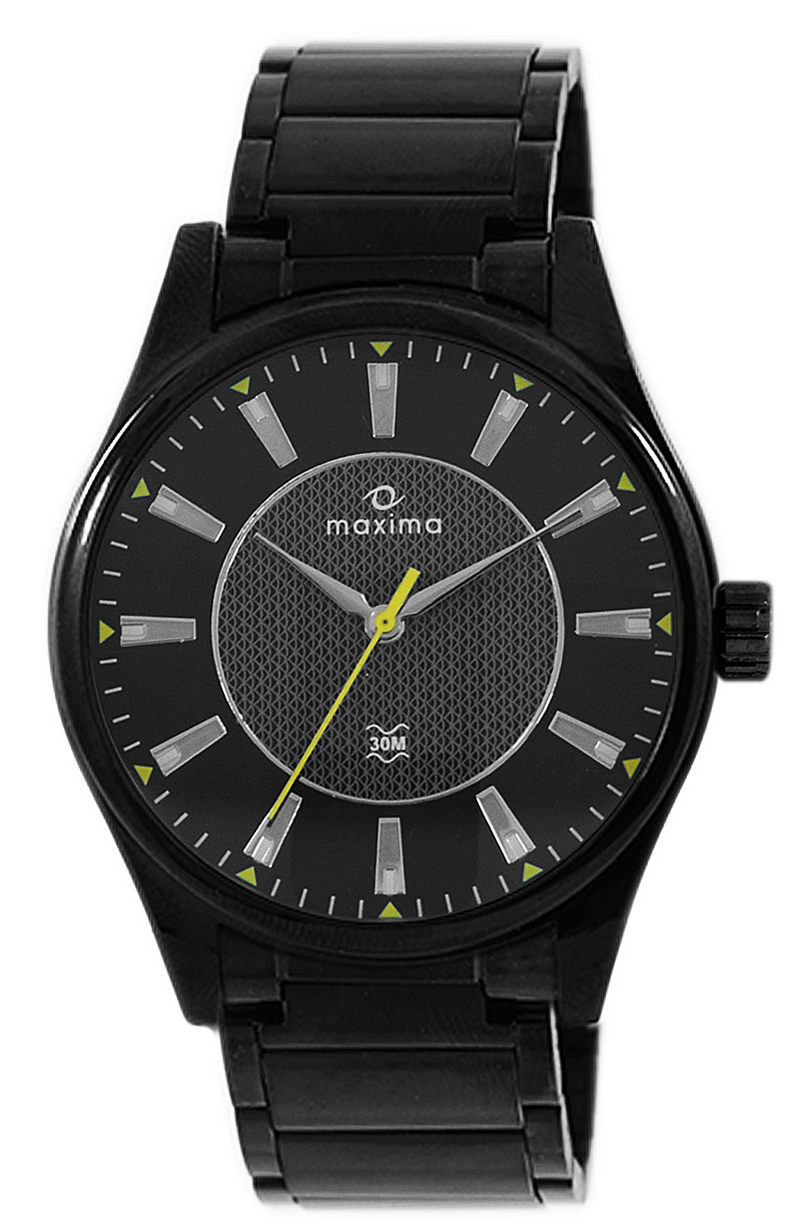 Maxima black analog outlet watch