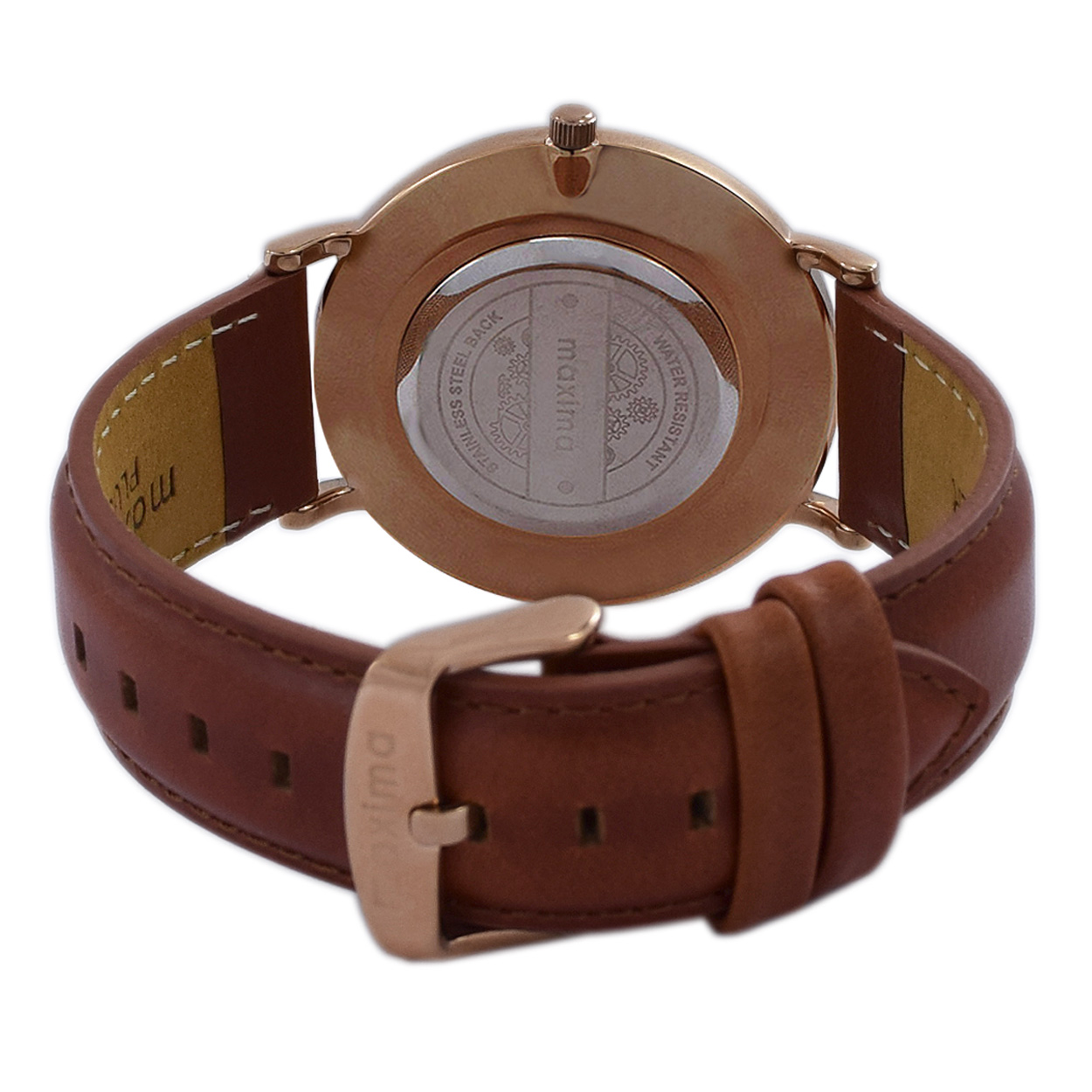 Maxima leather belt clearance watches