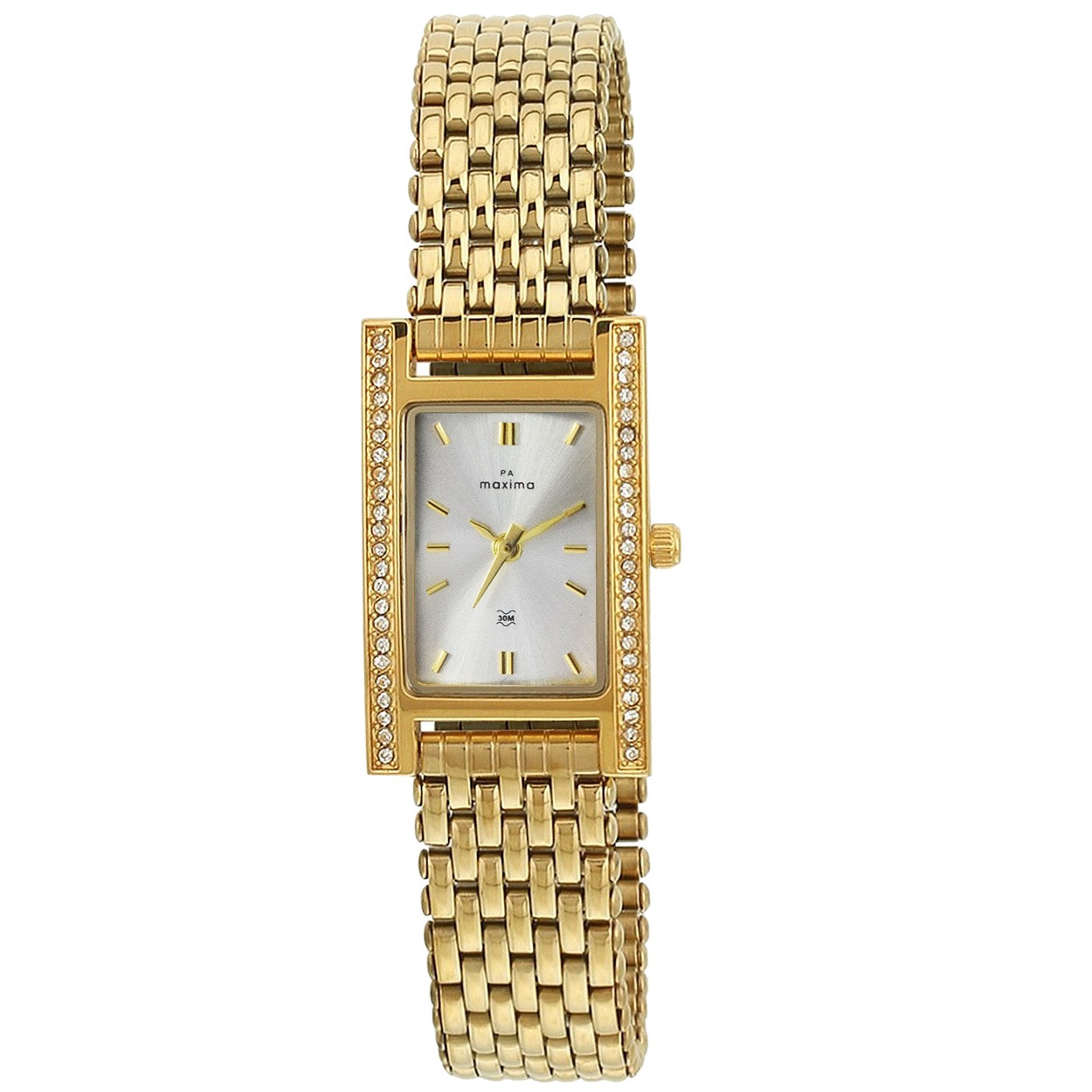 Maxima GOLD Women Silver Dial Analogue Watch - 44501BMLY